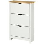 12/18 Shoe Storage Cabinet 4/6 Shelves 2/3 Drawers 4 Legs | Large | White
