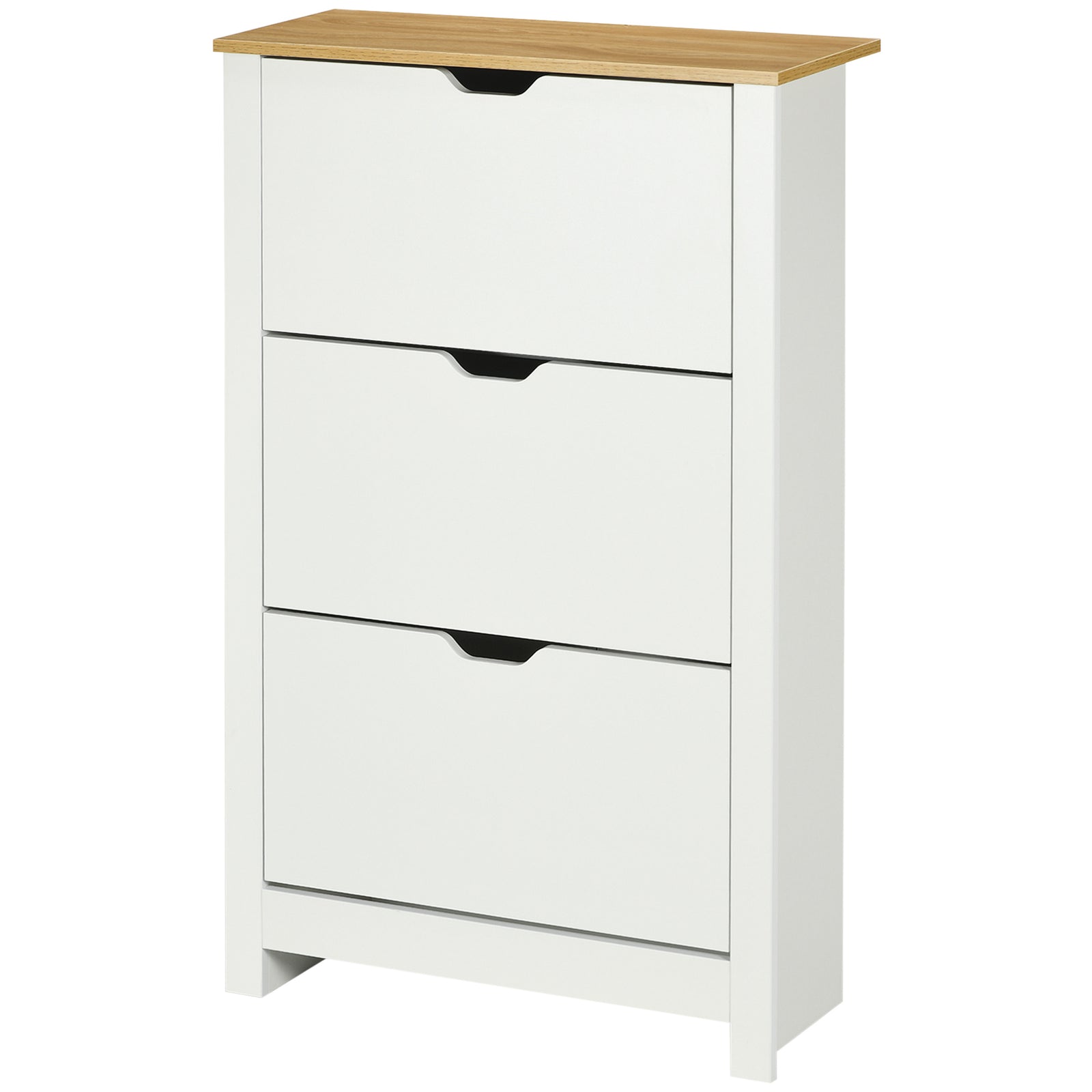 12/18 Shoe Storage Cabinet 4/6 Shelves 2/3 Drawers 4 Legs | Large | White