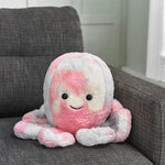 Soft Giant Handwarmer Cozy Plush Rainbow Octopus | 30cm x 30cm | Multi Colour