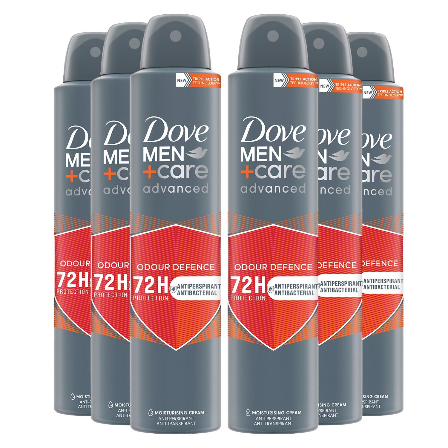 Anti-perspirant Men+care Advanced Anti-bac Odour Defence 72h Deo, 6x 200ml