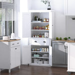 Traditional Colonial Freestanding Kitchen Pantry Cupboard | White