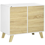 HOMCOM Modern Storage Cabinet With Push To Open Doors Adjustable