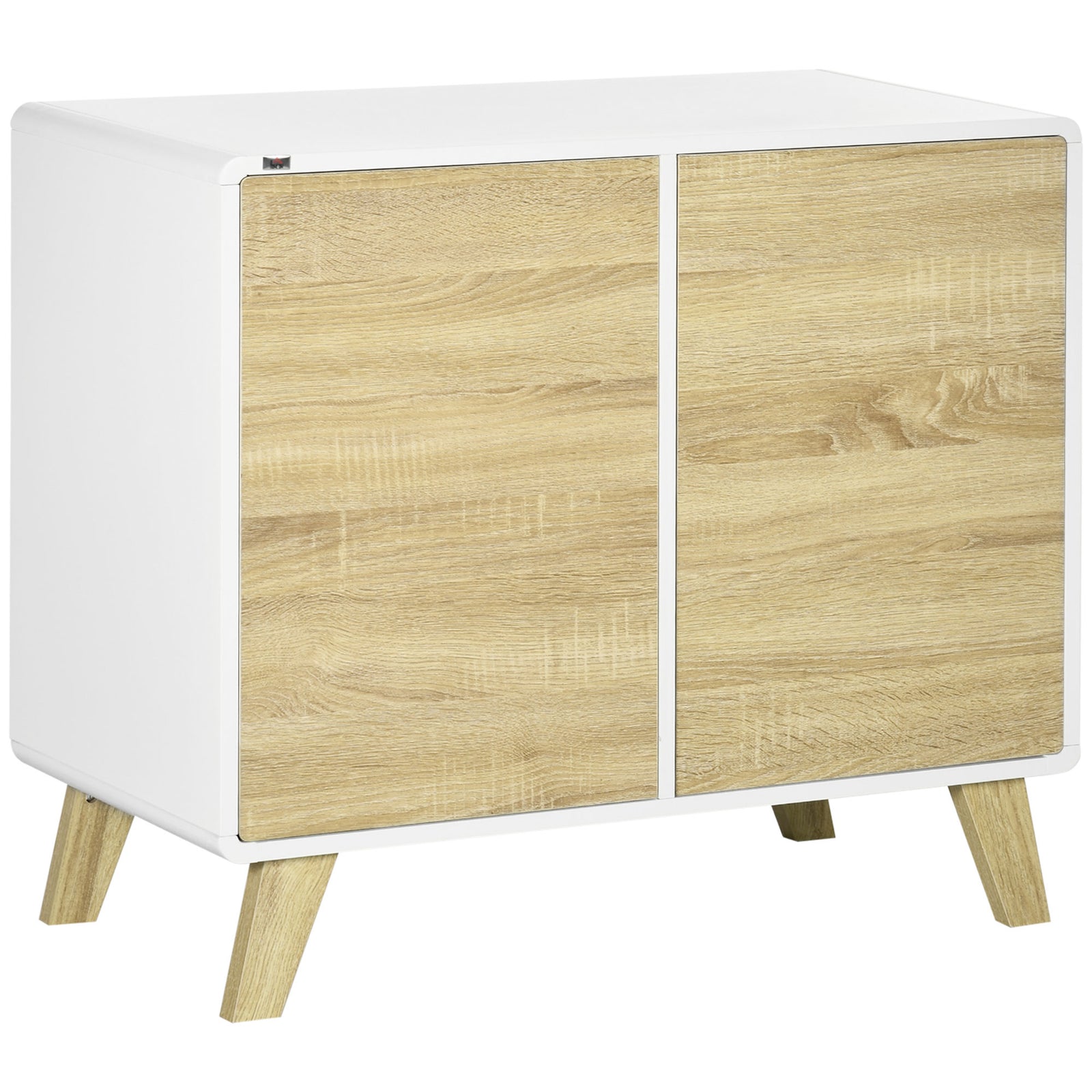HOMCOM Modern Storage Cabinet With Push To Open Doors Adjustable