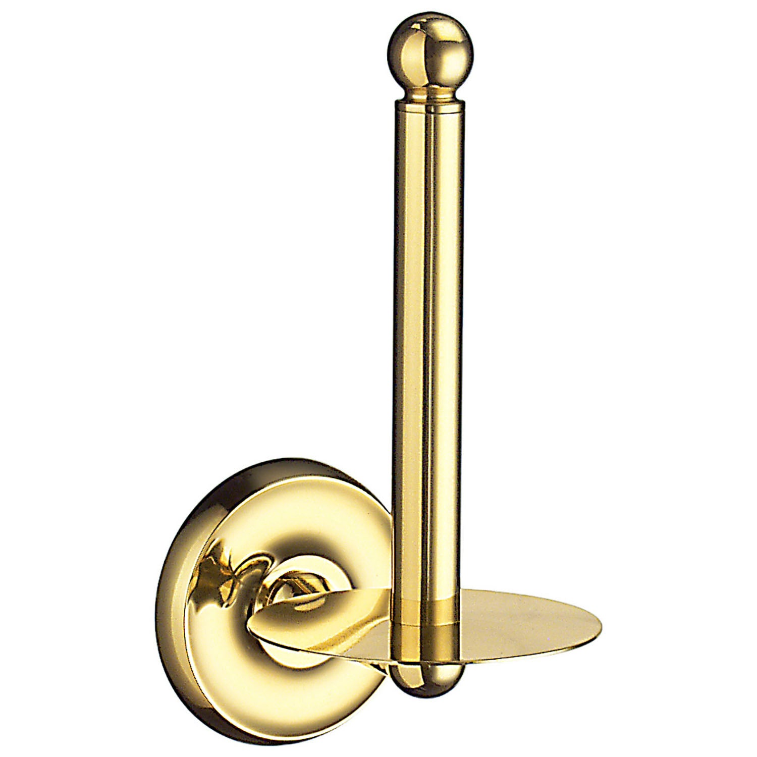 Wall Mounted Toilet Roll Holder For Bathroom Toilet Paper | Polished Brass