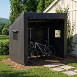 6 X 4ft Outdoor Garden Storage Shelter Bike Tent With Roll-up Zipper Door | Black