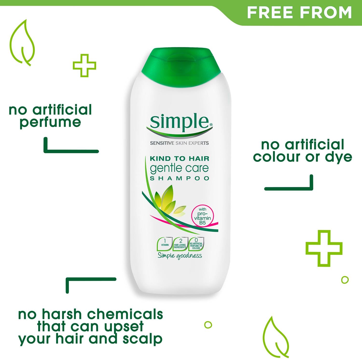 Kind To Hair Gentle Care Shampoo 200ml Twin Pack | Set of 2 | White