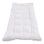 Quilted Mattress Topper With Thick 10cm Padding – Soft Brushed Fabric, Breathable Support & Secure Fit Straps | King | White