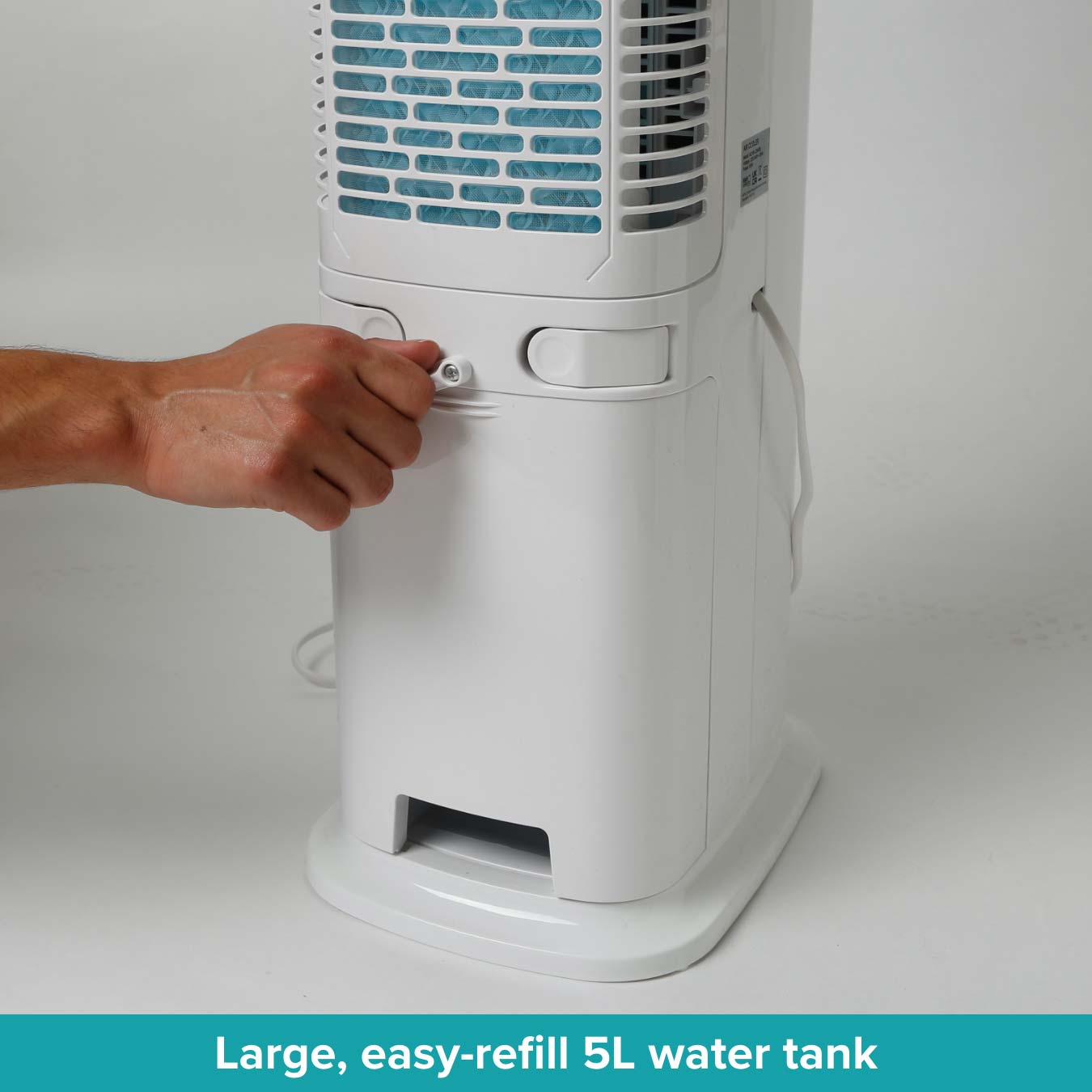 Fast Chill Tower - Evaporative Cooling Tower Fan With Water Tank | 5l | White