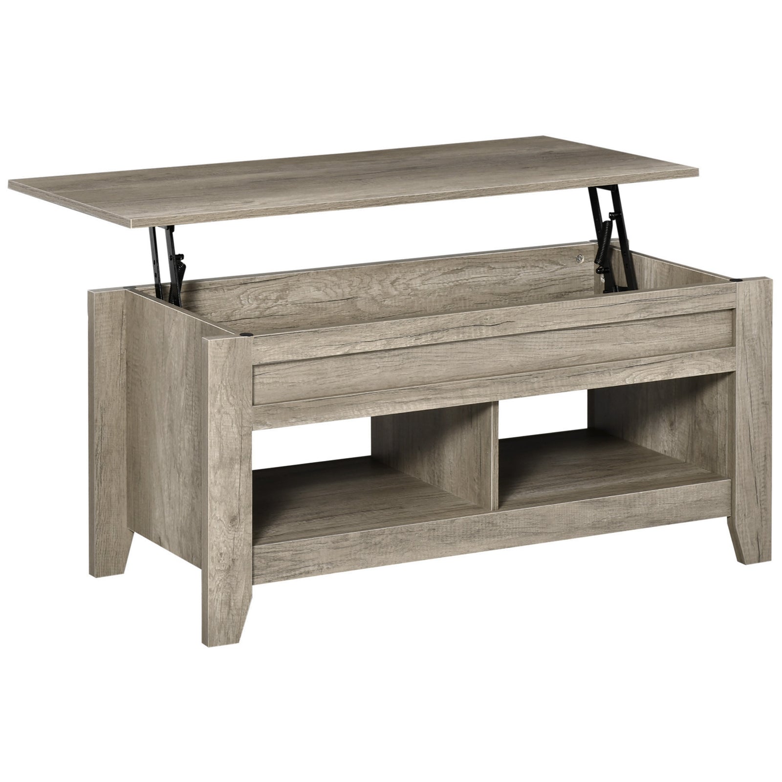 Lift Top Coffee Table With Hidden Storage, Shelf