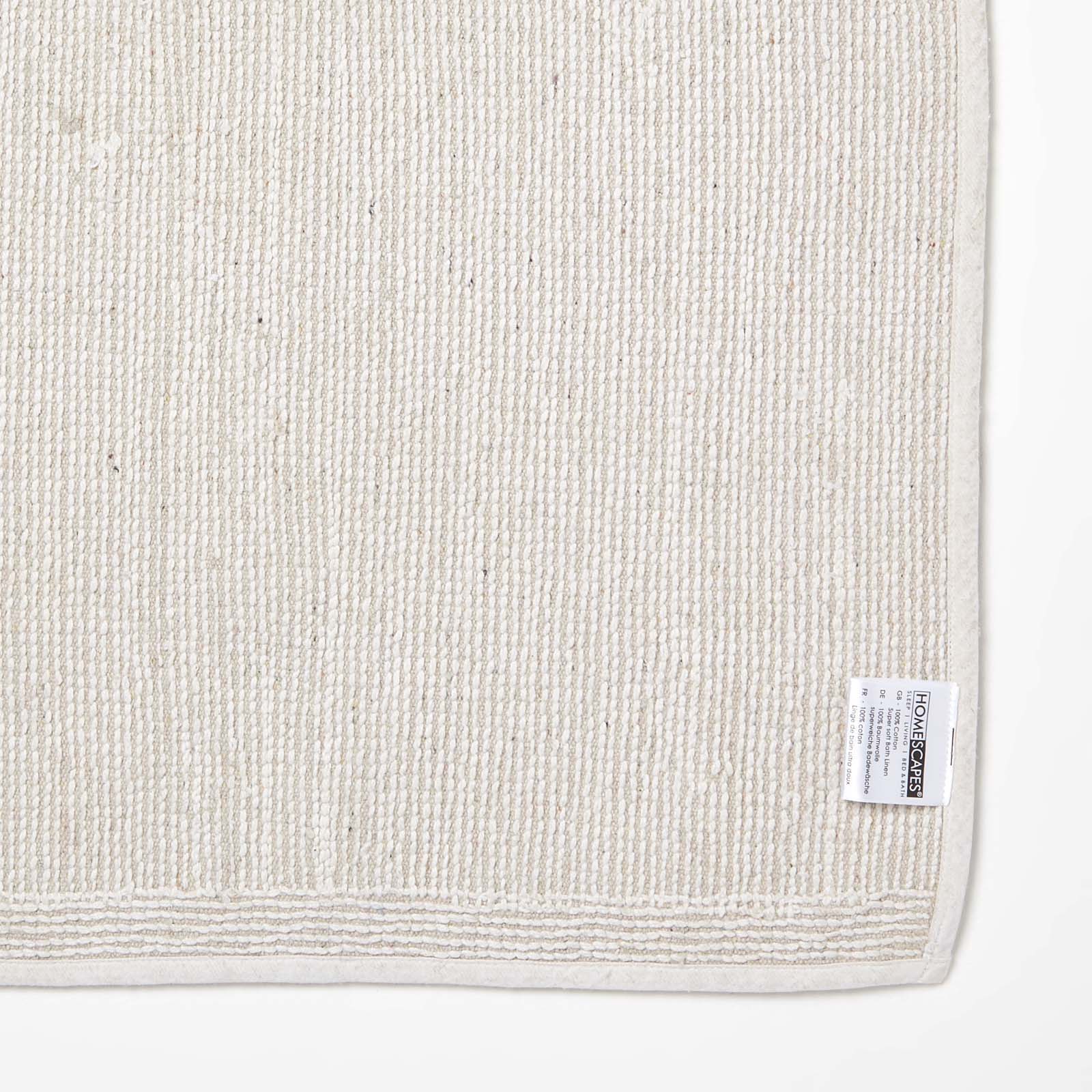 Black And White Bath Mat 100% Cotton Boho Design, 50 X 80 Cm