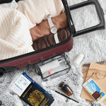 45x36x20cm Cabin Carry On Luggage with Medium Case and Large Size Check-in Hold Suitcase | Cabin | Burgundy