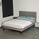 Double/king Bed Frame With 5 Level Adjustable Headboard | King