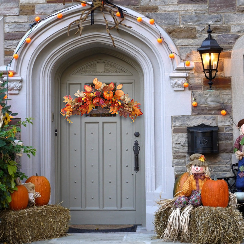 Artificial Autumn Maple Leaves Swag For Halloween Thanksgiving Decor