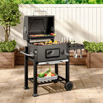 Outdoor Charcoal Bbq Grill With Portable Trolley Garden Grill
