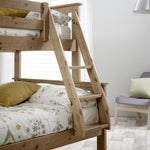 Carra Triple Sleeper Bunk Bed With Spring Mattresses | Small Double | Light Brown