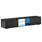 High Gloss Tv Stand With Led Lights Black