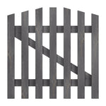 90x90cm Rustic Spruce Wooden Garden Gate With Arch & Stainless Bolt Lock | 90cm x 90cm | Grey