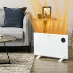 1200w Electric Convector Heater Quiet With Led Display | One Size | White