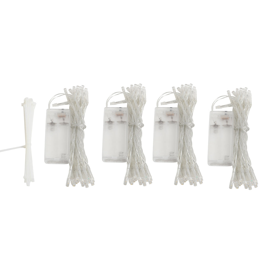 4pcs Christmas Gift Box Decorations With Led String Lights | Red