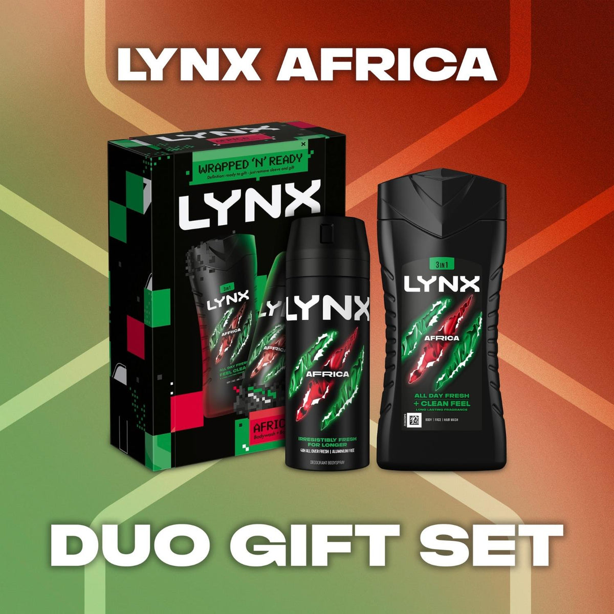 Africa Duo Gift Set With Body Wash And Body Spray For Him, 2pc | Set of 1