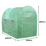 Polytunnel With Racking | 25mm 4m x 2m | Green