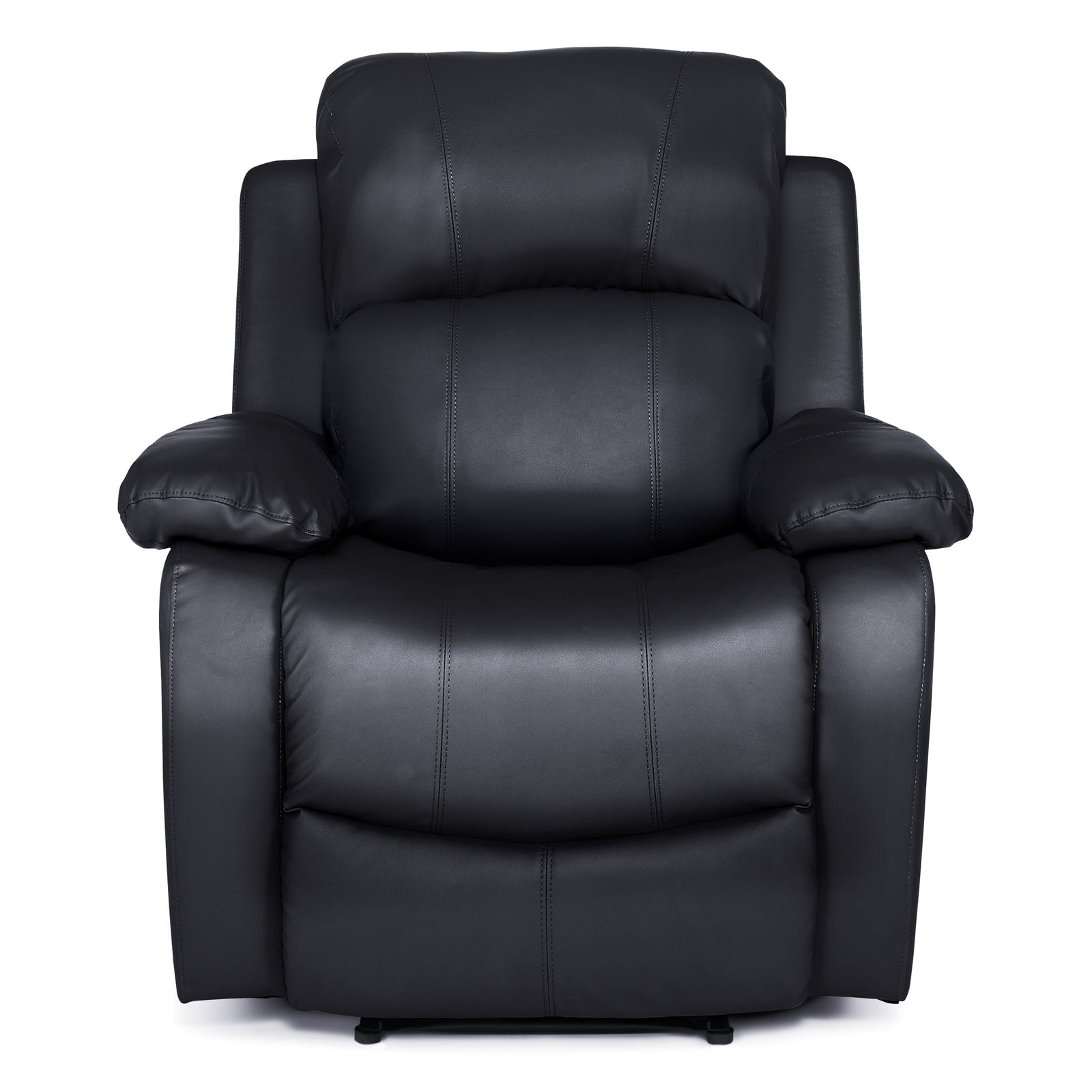 Bonded Leather Recliner Armchair | Black