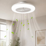 55cm Ceiling Fan With 5 Acrylic Blades & Dimmable Led Light Adjustable Speed Quiet Fan With Remote Control | White