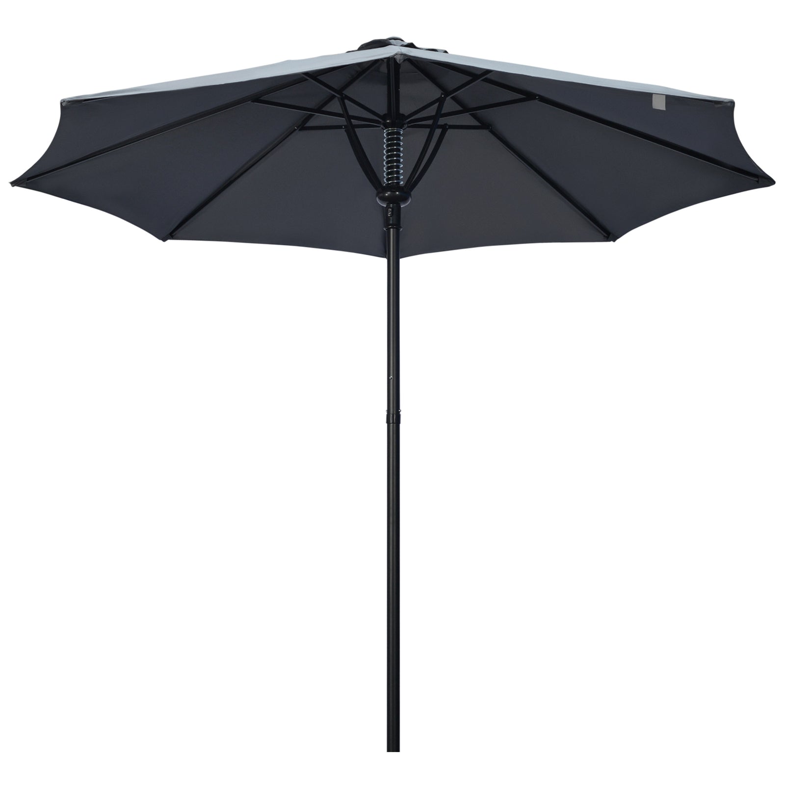 3m Garden Parasol With 8 Ribs Umbrella Sun Shade | Gray