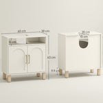 Under Sink Bathroom Cabinet For Basin Without Pedestal, Cream White