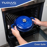 Shallow Cast Iron Casserole With Lid - 2.3-quart (26 Cm) | Dark Blue