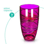 Swirl Multicolour Plastic Tumbler Set Of 4