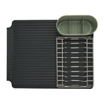 Large Recycled Draining Rack - Charcoal Grey Kitchen Dish Drainer - Holds up to 10 Plates - Made in the UK