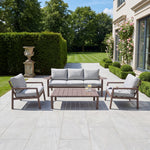 Lesina 4 Seat Outdoor Patio Conversation Set | Brown