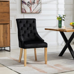 Set Of 2 Ravenna Velvet Dining Chairs | Black