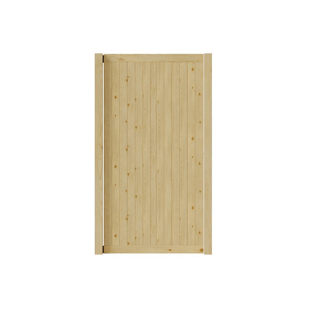90cm W X 180cm H Natural Wooden Garden Door With Z-brace Design, Outdoor Door With Door Latch