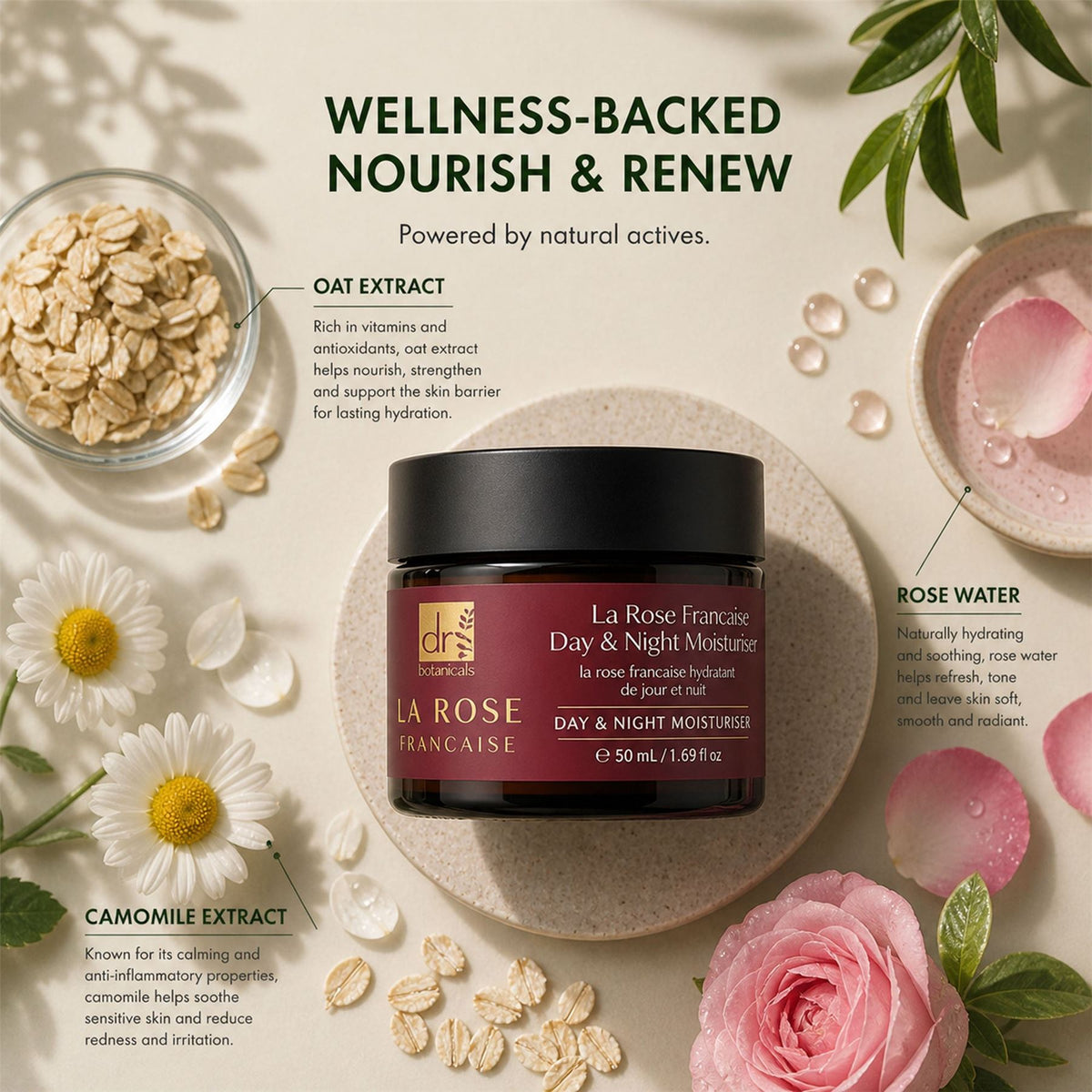 La Rose Francaise Anti-ageing Duo Day & Night Moisturiser 50ml