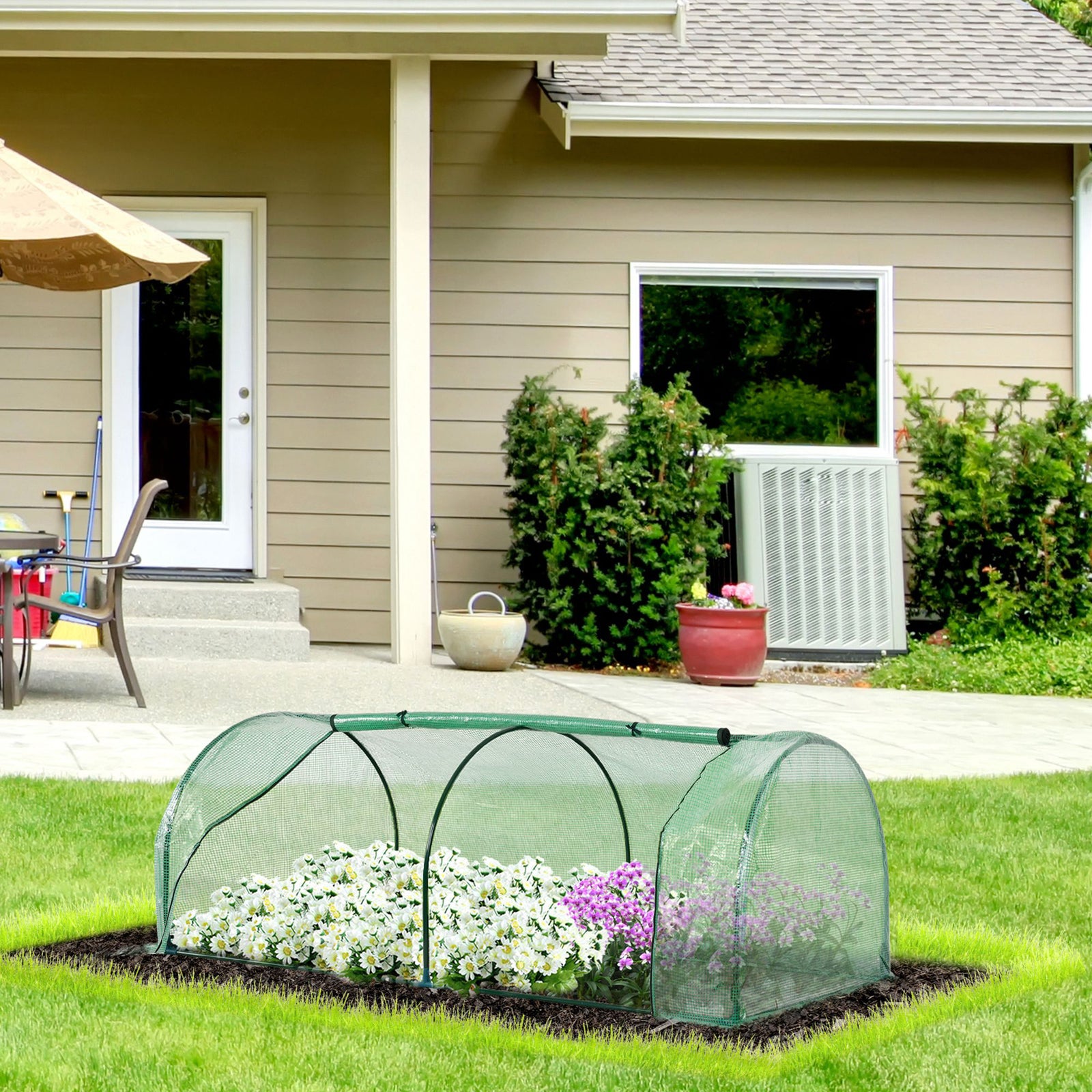 Green Tunnel Greenhouse 200x100x80cm | Green