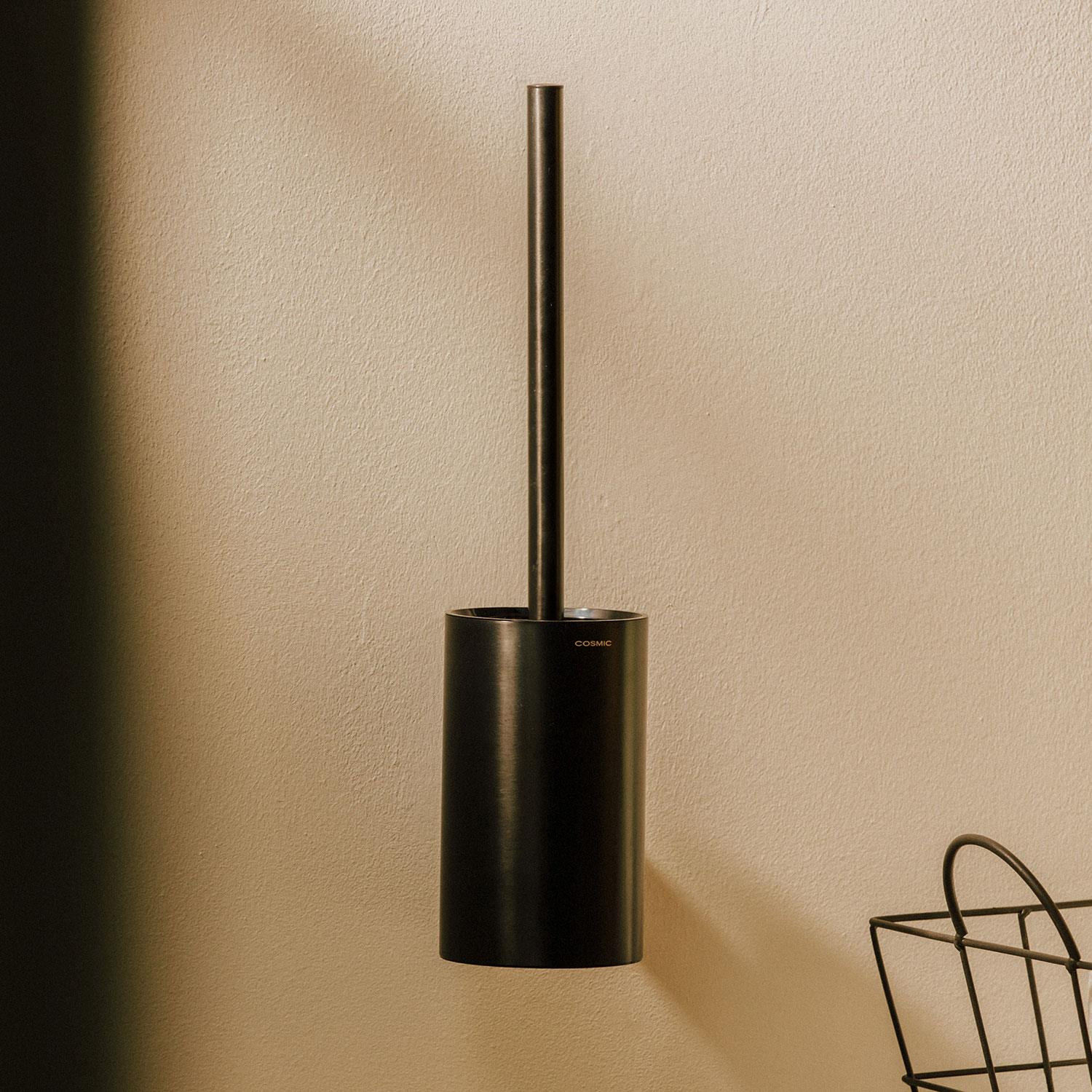 Toilet Brush, Wall-mounted, Brushed Black Pvd, Architect S+ Collection