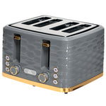 Toaster With 4 Slot, 7 Browning Levels, 1600w, Ripple | One Size