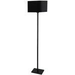 Napoli Floor Lamp Matt Black And Gold Hand Made High Quality Metal And Fabric Construction