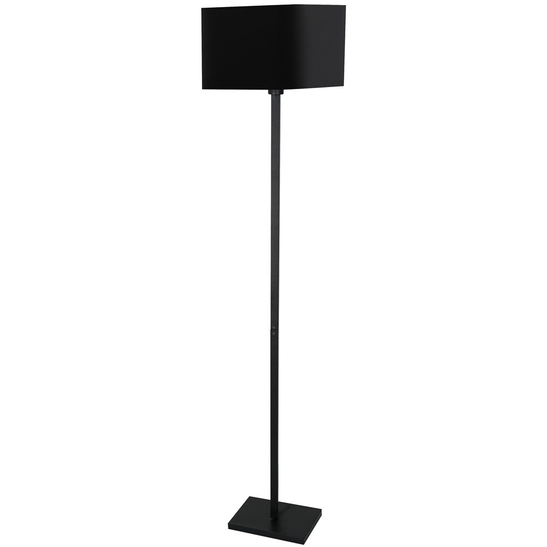 Napoli Floor Lamp Matt Black And Gold Hand Made High Quality Metal And Fabric Construction
