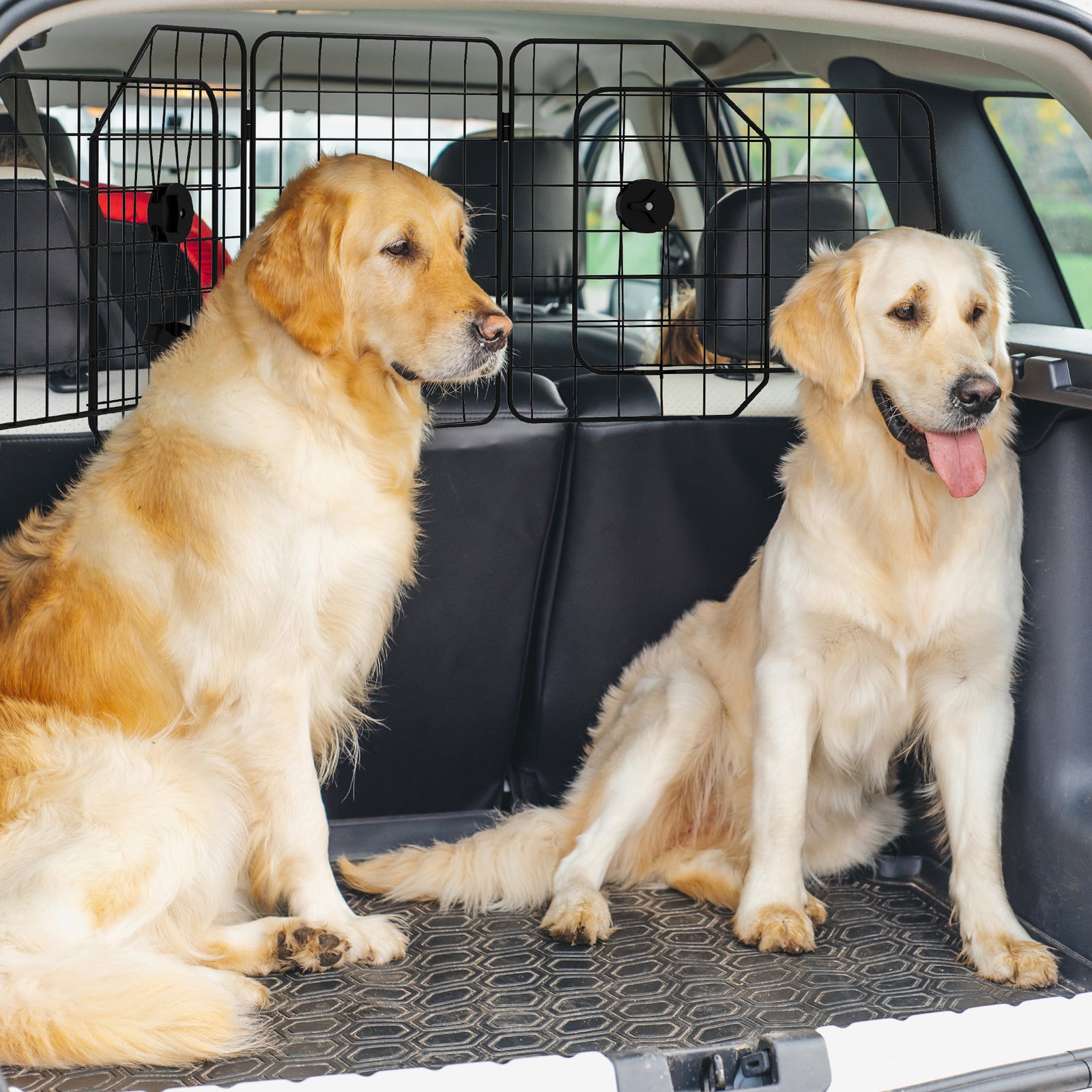 Pawhut Dog Guard For Suvs, Vehicles, Vans, Car Barrier With Adjustable Width