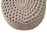Solid Mango Wood Keeva Beige Oblong Footstool