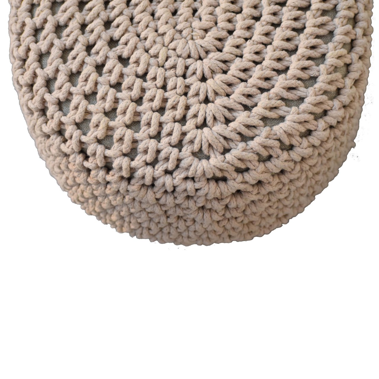 Solid Mango Wood Keeva Beige Oblong Footstool