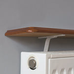 Radiator Shelf 24" (60cm) Oak Finish, Heat Reflecting  No Drilling Needed