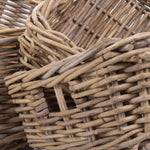Rattan Shallow Kubu Grey Rattan Rectangular Basket | Gray