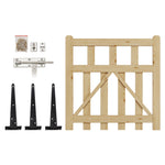 90cm/120cm W X90cm H Outdoor Wooden Garden Gate Fence Door | 90cm | Natural