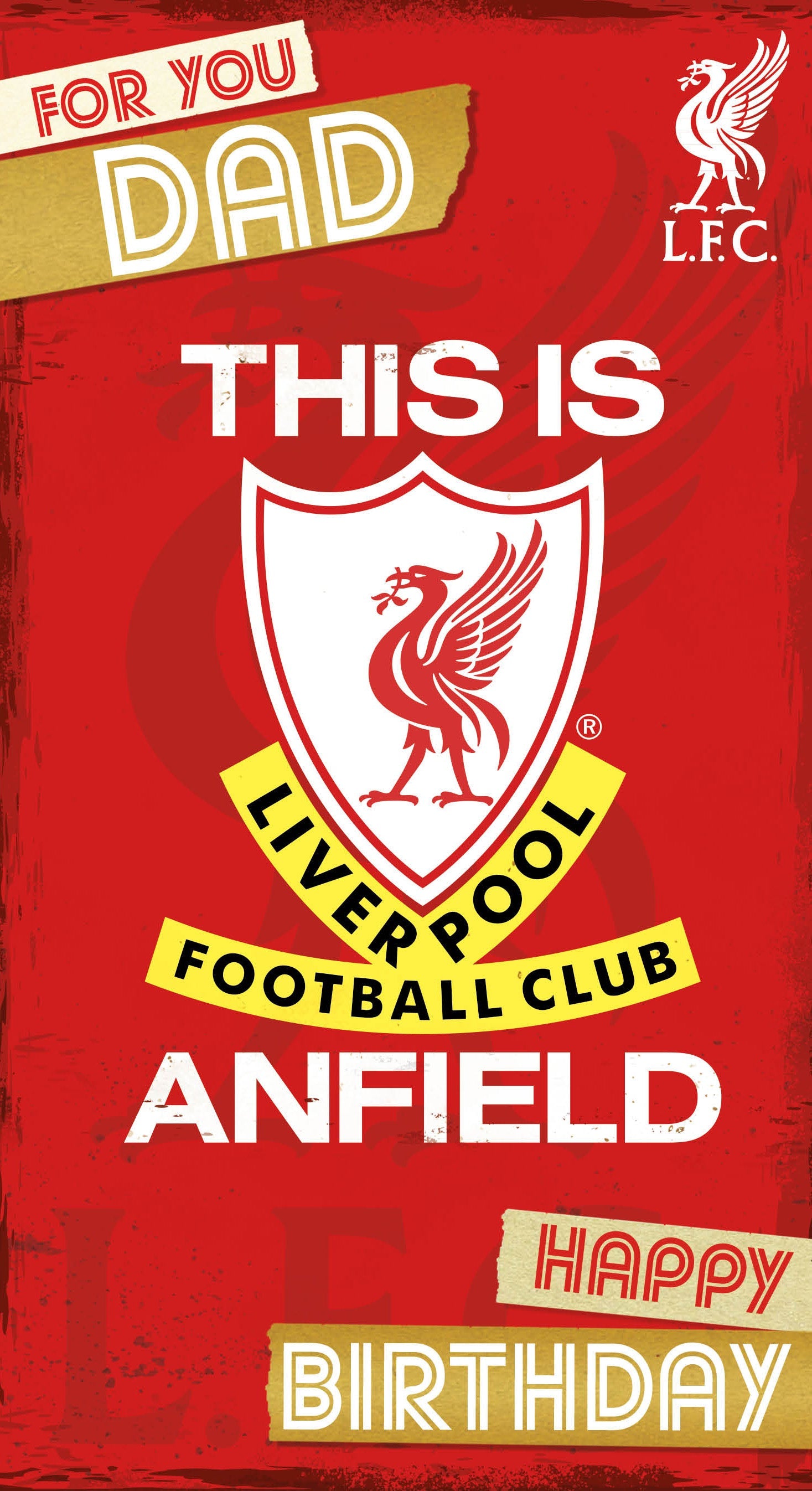 Liverpool FC Dad Birthday Card Official Product