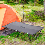 Double Camping Folding Cot Outdoor Portable Sleeping Bed | Gray