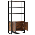 Storage Cabinet With 3 Open Shelves Cupboard Livingroom